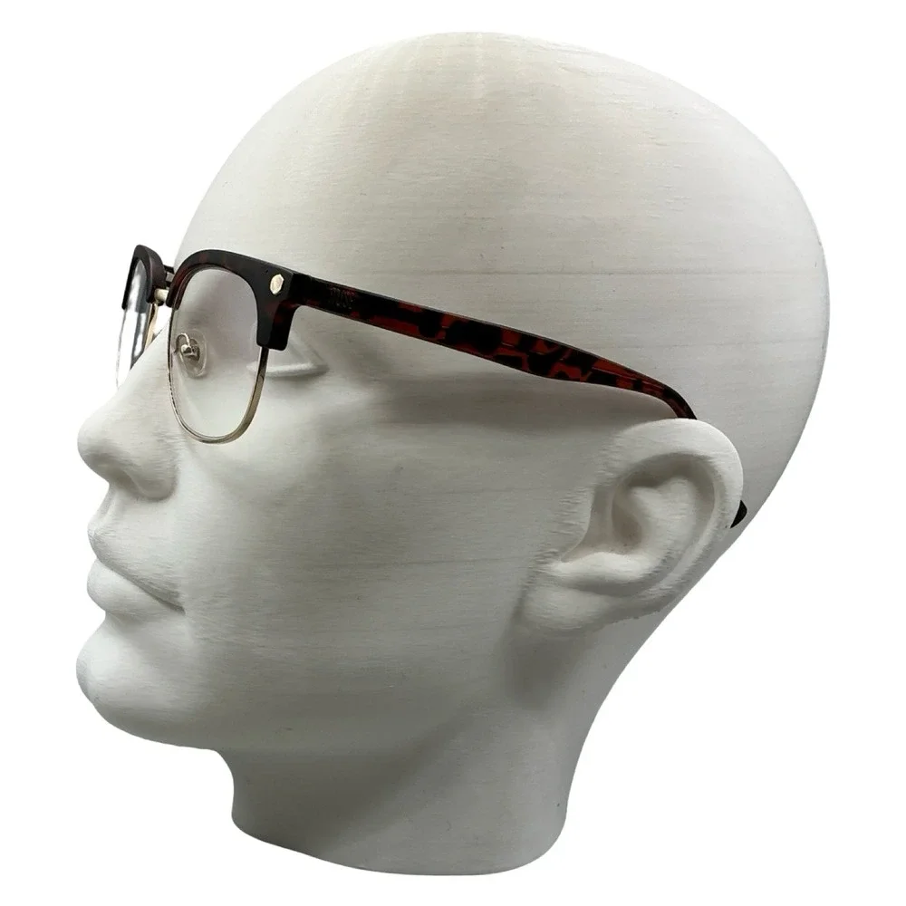 Muse M Classic Tortoise Gold Eyeglasses 35-002043 54-18-145 Square Browline